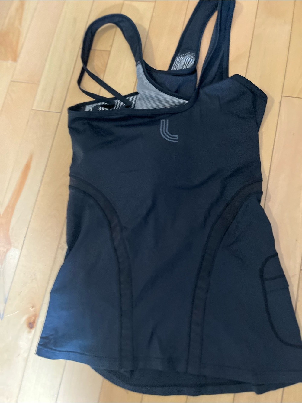 Women's Black Tank with Built-In Support